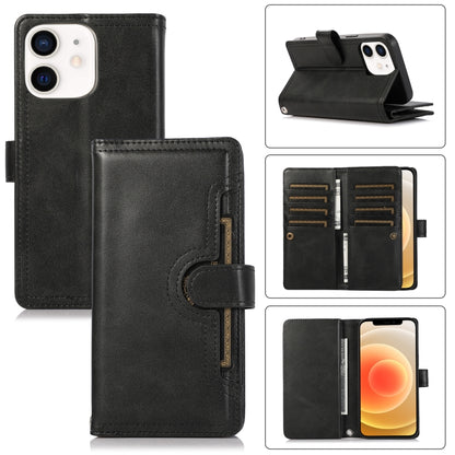 For iPhone 12 / 12 Pro Wristband Card Slot Leather Phone Case(Black) - iPhone 12 / 12 Pro Cases by buy2fix | Online Shopping UK | buy2fix