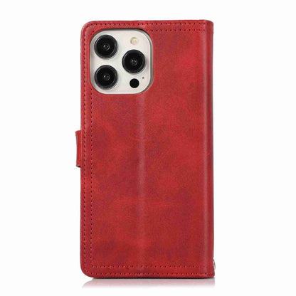 For iPhone 15 Pro Wristband Card Slot Leather Phone Case(Red) - iPhone 15 Pro Cases by buy2fix | Online Shopping UK | buy2fix
