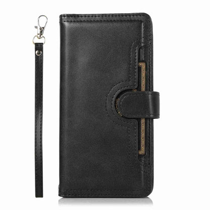 For iPhone 15 Pro Wristband Card Slot Leather Phone Case(Black) - iPhone 15 Pro Cases by buy2fix | Online Shopping UK | buy2fix