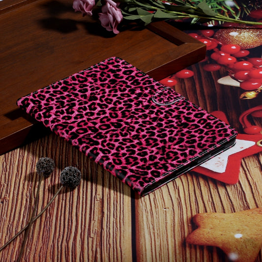 For iPad Pro 11 (2020) Colored Drawing Pattern Horizontal Flip PU Leather Tablet Case with Holder & Card Slot & Sleep / Wake-up Function(Red Pink Leopard) - iPad Pro 11 (2020) Cases by buy2fix | Online Shopping UK | buy2fix