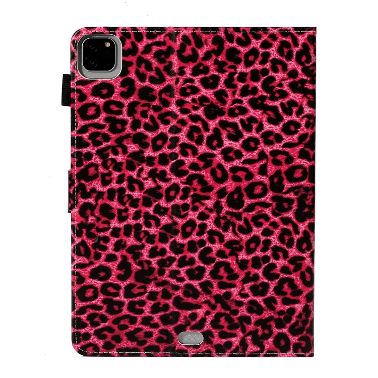 For iPad Pro 11 (2020) Colored Drawing Pattern Horizontal Flip PU Leather Tablet Case with Holder & Card Slot & Sleep / Wake-up Function(Red Pink Leopard) - iPad Pro 11 (2020) Cases by buy2fix | Online Shopping UK | buy2fix