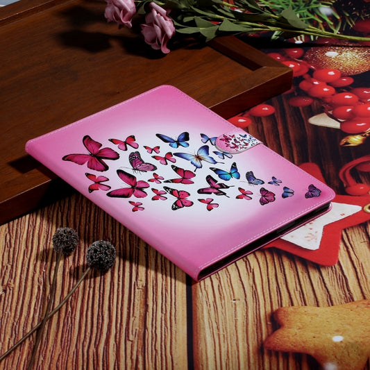 For iPad Pro 11 (2020) Colored Drawing Pattern Horizontal Flip PU Leather Tablet Case with Holder & Card Slot & Sleep / Wake-up Function(Butterfly) - iPad Pro 11 (2020) Cases by buy2fix | Online Shopping UK | buy2fix