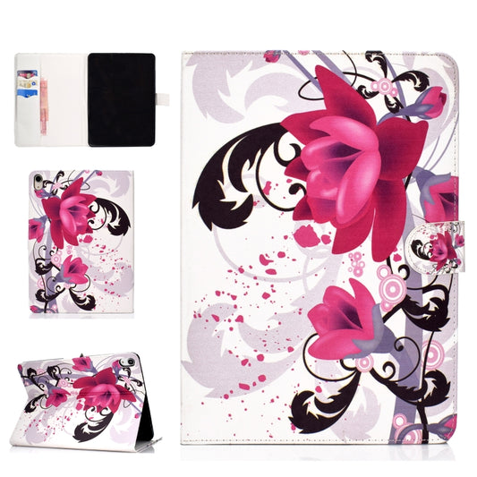 For iPad Pro 11 inch (2018) Colored Drawing Pattern Horizontal Flip PU Leather Case with Holder & Card Slot & Sleep / Wake-up Function(Flowers) - iPad Pro 11 (2018) Cases by buy2fix | Online Shopping UK | buy2fix