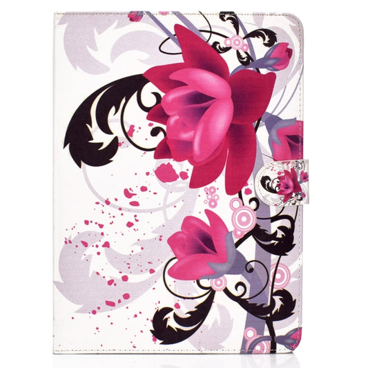 For iPad Pro 11 inch (2018) Colored Drawing Pattern Horizontal Flip PU Leather Case with Holder & Card Slot & Sleep / Wake-up Function(Flowers) - iPad Pro 11 (2018) Cases by buy2fix | Online Shopping UK | buy2fix