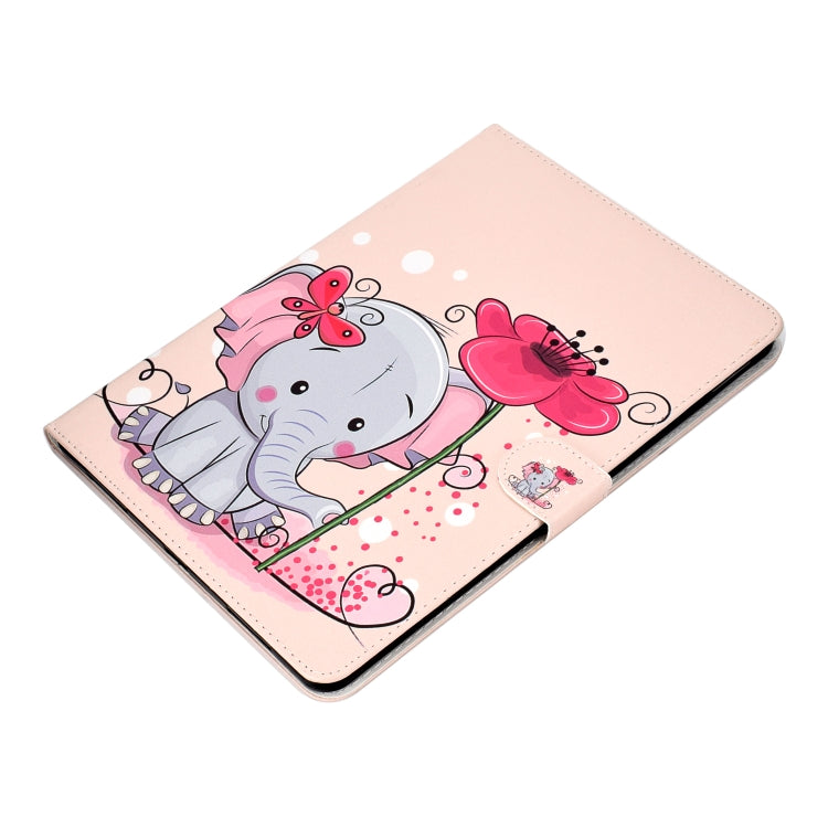 For iPad Pro 11 inch (2018) Colored Drawing Pattern Horizontal Flip PU Leather Case with Holder & Card Slot & Sleep / Wake-up Function(Elephant Flowers) - iPad Pro 11 (2018) Cases by buy2fix | Online Shopping UK | buy2fix