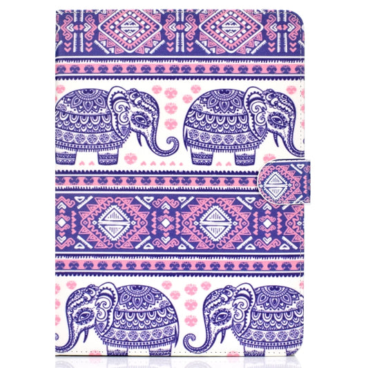 For iPad 10.2 Colored Drawing Pattern Horizontal Flip PU Leather Case with Holder & Card Slot & Sleep / Wake-up Function(Totem Elephant) - iPad 10.2 Cases by buy2fix | Online Shopping UK | buy2fix