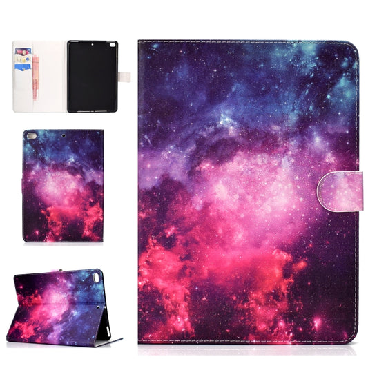 For iPad 10.2 Colored Drawing Pattern Horizontal Flip PU Leather Case with Holder & Card Slot & Sleep / Wake-up Function(Starry Sky) - iPad 10.2 Cases by buy2fix | Online Shopping UK | buy2fix