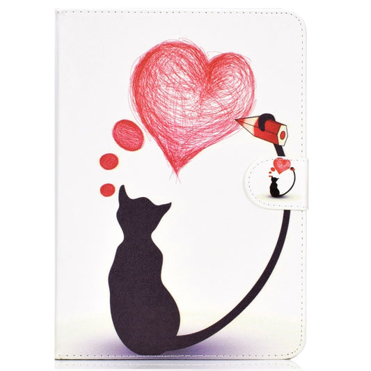 For iPad Pro10.5 inch Colored Drawing Pattern Horizontal Flip PU Leather Case with Holder & Card Slot & Sleep / Wake-up Function(Loving Cat) - iPad Pro 10.5 inch Cases by buy2fix | Online Shopping UK | buy2fix