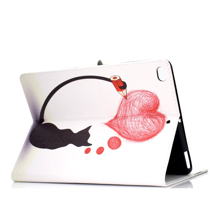 For iPad Pro10.5 inch Colored Drawing Pattern Horizontal Flip PU Leather Case with Holder & Card Slot & Sleep / Wake-up Function(Loving Cat) - iPad Pro 10.5 inch Cases by buy2fix | Online Shopping UK | buy2fix