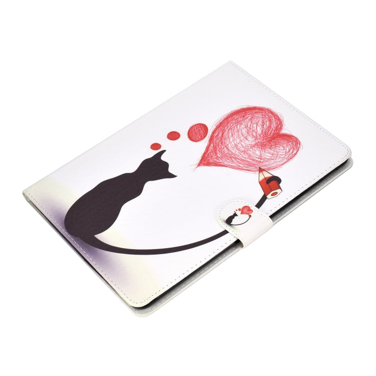 For iPad Pro10.5 inch Colored Drawing Pattern Horizontal Flip PU Leather Case with Holder & Card Slot & Sleep / Wake-up Function(Loving Cat) - iPad Pro 10.5 inch Cases by buy2fix | Online Shopping UK | buy2fix