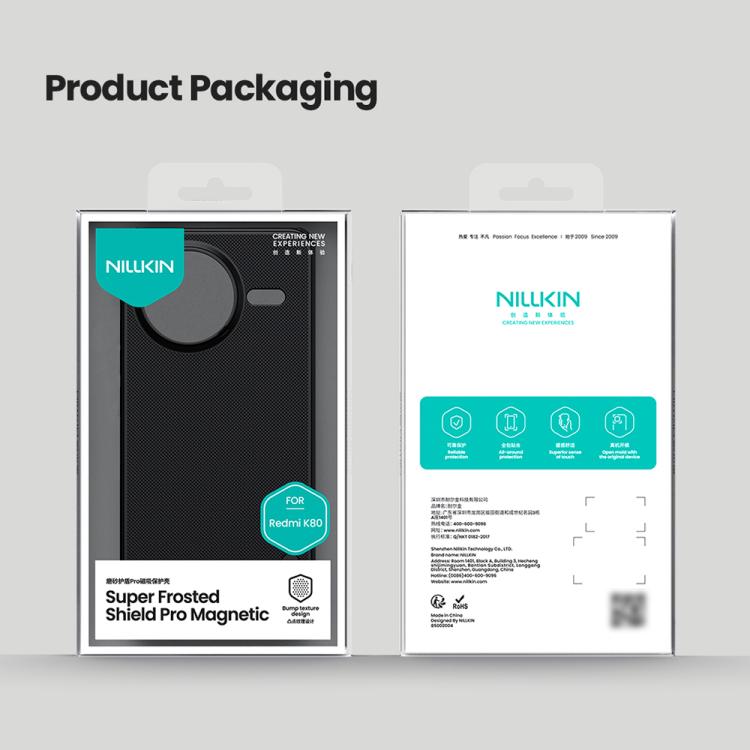 For Redmi K80 NILLKIN Frosted Shield Pro Magnetic Phone Case(Black) - K80 Cases by NILLKIN | Online Shopping UK | buy2fix
