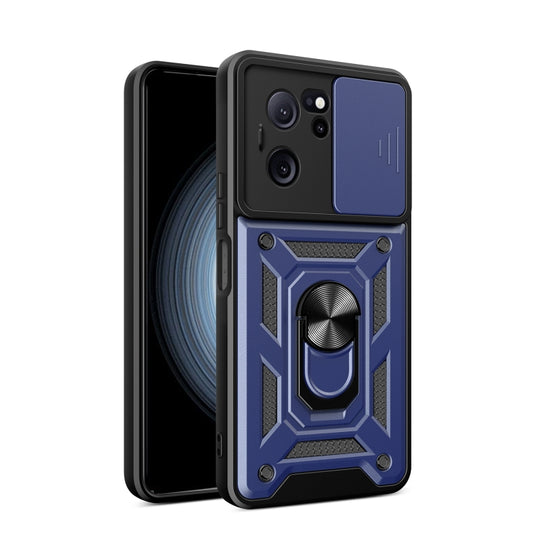 For Xiaomi Redmi K60 Ultra 5G Sliding Camera Cover Design TPU Hybrid PC Phone Case(Blue) - Xiaomi Cases by buy2fix | Online Shopping UK | buy2fix