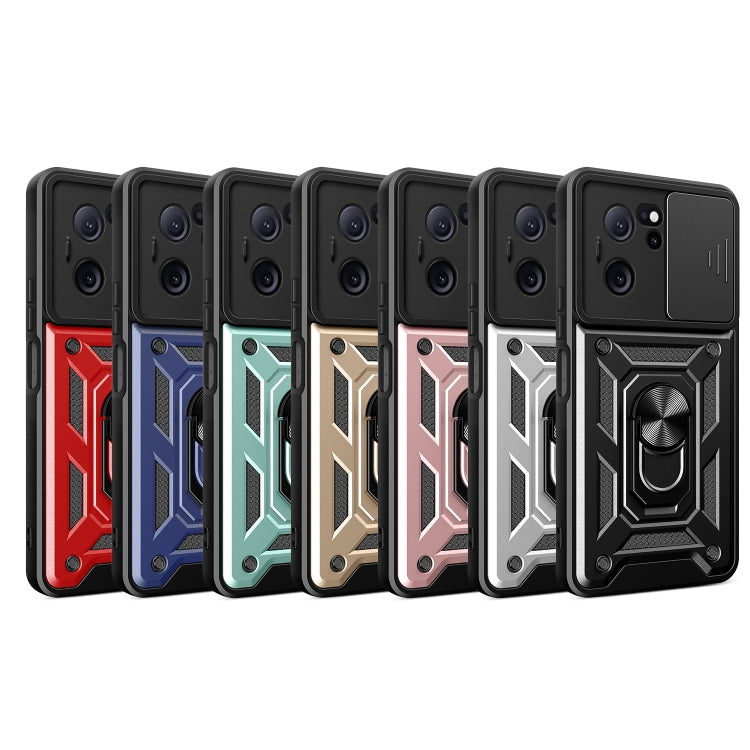 For Xiaomi Redmi K60 Ultra 5G Sliding Camera Cover Design TPU Hybrid PC Phone Case(Rose Gold) - Xiaomi Cases by buy2fix | Online Shopping UK | buy2fix