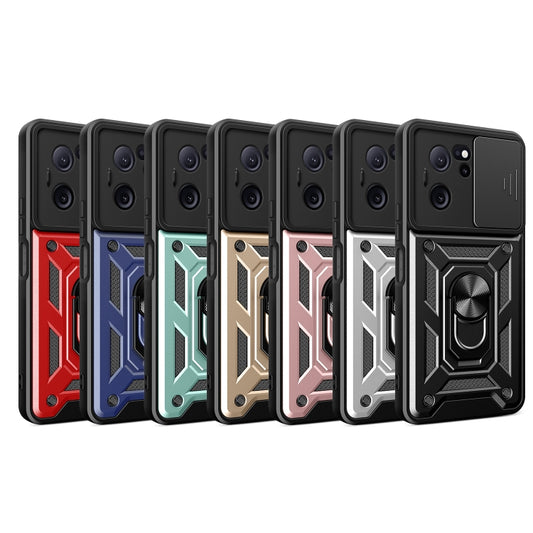 For Xiaomi Redmi K60 Ultra 5G Sliding Camera Cover Design TPU Hybrid PC Phone Case(Rose Gold) - Xiaomi Cases by buy2fix | Online Shopping UK | buy2fix