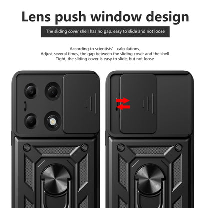 For Xiaomi Redmi Note 13 Pro 4G Global Sliding Camera Cover Design TPU Hybrid PC Phone Case(Gold) - Xiaomi Cases by buy2fix | Online Shopping UK | buy2fix