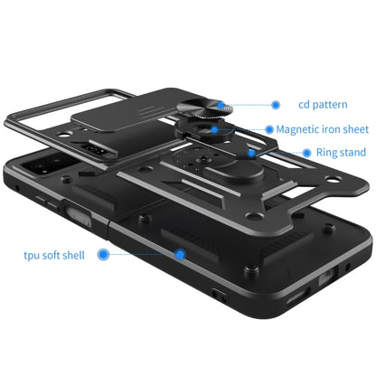 For Motorola Razr 40 Armor Ring Holder TPU Hybrid PC Phone Case(Red) by buy2fix