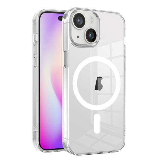 For iPhone 15 Ice Color Magnetic Series TPU Hybrid Acrylic Magsafe Phone Case(Transparent) - iPhone 15 Cases by buy2fix | Online Shopping UK | buy2fix