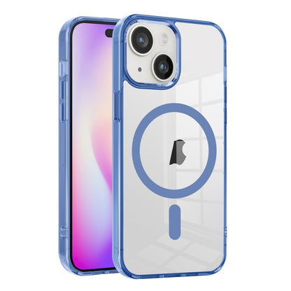 For iPhone 15 Ice Color Magnetic Series TPU Hybrid Acrylic Magsafe Phone Case(Far Peak Blue) - iPhone 15 Cases by buy2fix | Online Shopping UK | buy2fix
