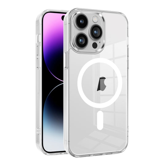 For iPhone 14 Pro Max Ice Color Magnetic Series TPU Hybrid Acrylic Magsafe Phone Case(Transparent) - iPhone 14 Pro Max Cases by buy2fix | Online Shopping UK | buy2fix