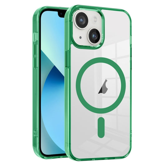 For iPhone 13 Ice Color Magnetic Series TPU Hybrid Acrylic Magsafe Phone Case(Green) - iPhone 13 Cases by buy2fix | Online Shopping UK | buy2fix