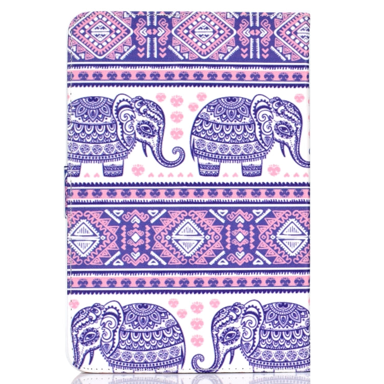 For 10 inch Universal Tablet PC Colored Drawing Pattern Horizontal Flip PU Leather Case with Holder & Card Slot(Totem Elephant) - 7 inch by buy2fix | Online Shopping UK | buy2fix
