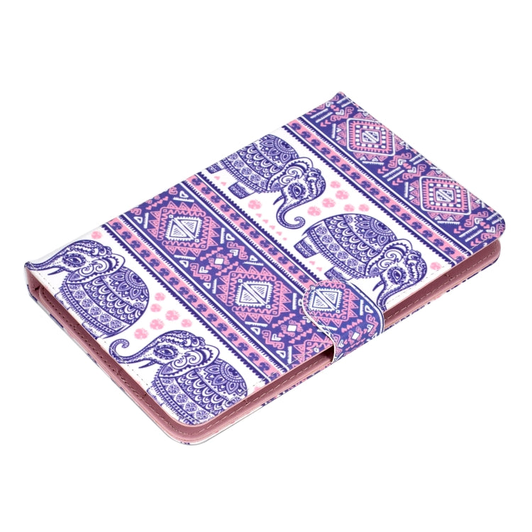 For 10 inch Universal Tablet PC Colored Drawing Pattern Horizontal Flip PU Leather Case with Holder & Card Slot(Totem Elephant) - 7 inch by buy2fix | Online Shopping UK | buy2fix