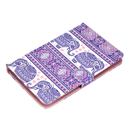 For 10 inch Universal Tablet PC Colored Drawing Pattern Horizontal Flip PU Leather Case with Holder & Card Slot(Totem Elephant) - 7 inch by buy2fix | Online Shopping UK | buy2fix