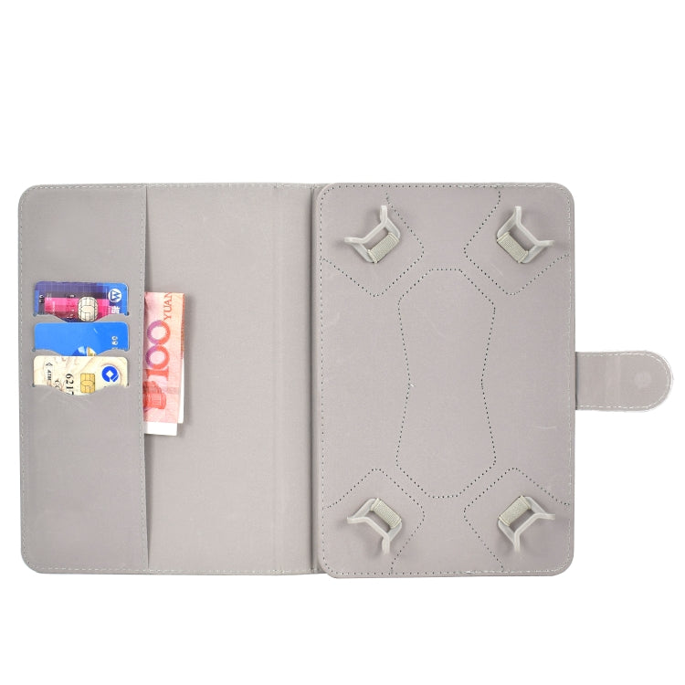 For 10 inch Universal Tablet PC Colored Drawing Pattern Horizontal Flip PU Leather Case with Holder & Card Slot(Elephant Flowers) - 7 inch by buy2fix | Online Shopping UK | buy2fix