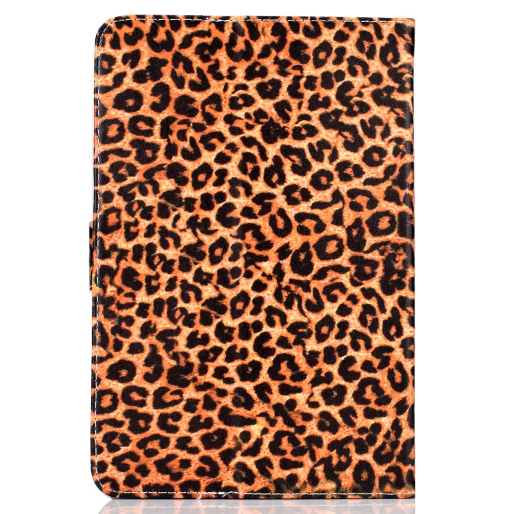 For 10 inch Universal Tablet PC Colored Drawing Pattern Horizontal Flip PU Leather Case with Holder & Card Slot(Yellow Leopard) - 7 inch by buy2fix | Online Shopping UK | buy2fix