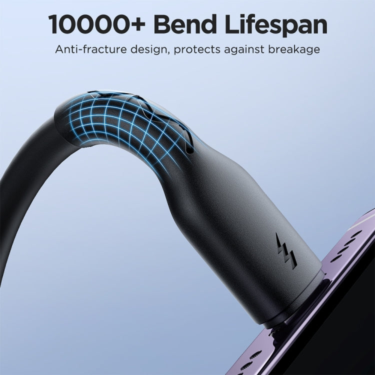 JOYROOM SA38-CC3 60W USB-C / Type-C to USB-C / Type-C Coiled Fast Charging Data Cable, Length:1.5m(Black) - USB-C & Type-C Cable by JOYROOM | Online Shopping UK | buy2fix
