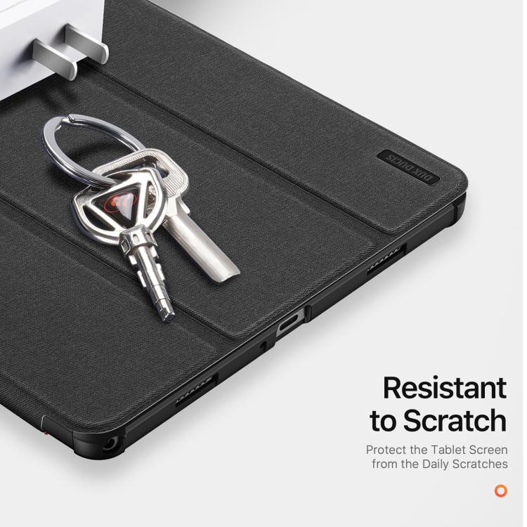 For Samsung Galaxy Tab A11+ / A9+ DUX DUCIS Domo Series Magnetic Flip Leather Tablet Case(Black) by DUX DUCIS