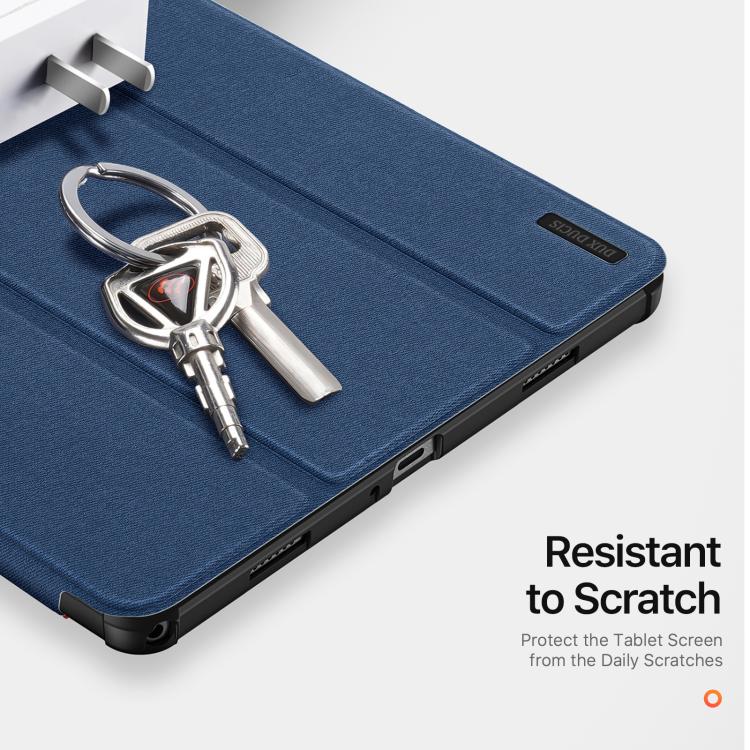 For Samsung Galaxy Tab A11+ / A9+ DUX DUCIS Domo Series Magnetic Flip Leather Tablet Case(Blue) by DUX DUCIS