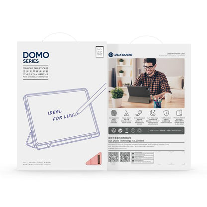 For Samsung Galaxy Tab A11+ / A9+ DUX DUCIS Domo Series Magnetic Flip Leather Tablet Case(Pink) by DUX DUCIS