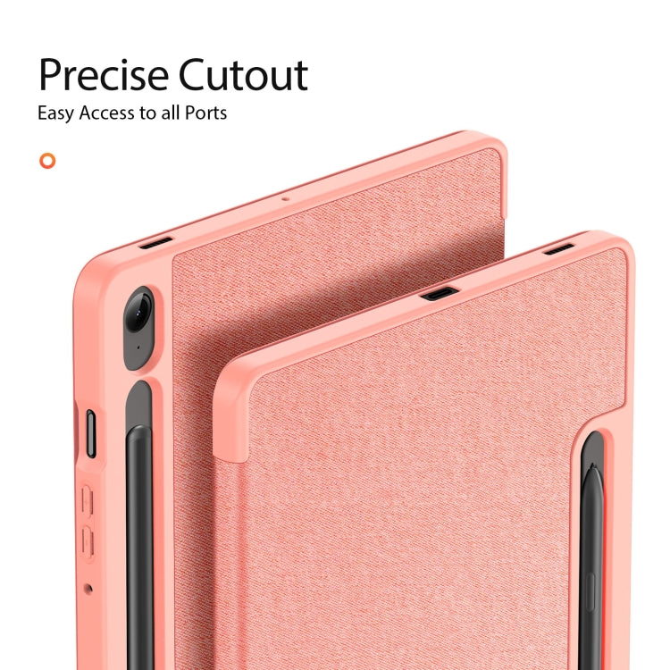 For Samsung Galaxy Tab S9 FE / S10 FE DUX DUCIS Domo Series Magnetic Flip Leather Tablet Case(Pink) - Galaxy Tab S9 FE by DUX DUCIS | Online Shopping UK | buy2fix