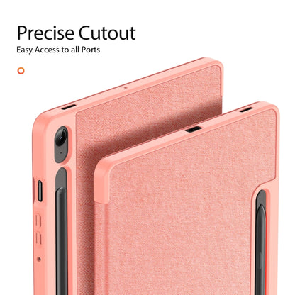 For Samsung Galaxy Tab S9 FE / S10 FE DUX DUCIS Domo Series Magnetic Flip Leather Tablet Case(Pink) - Galaxy Tab S9 FE by DUX DUCIS | Online Shopping UK | buy2fix
