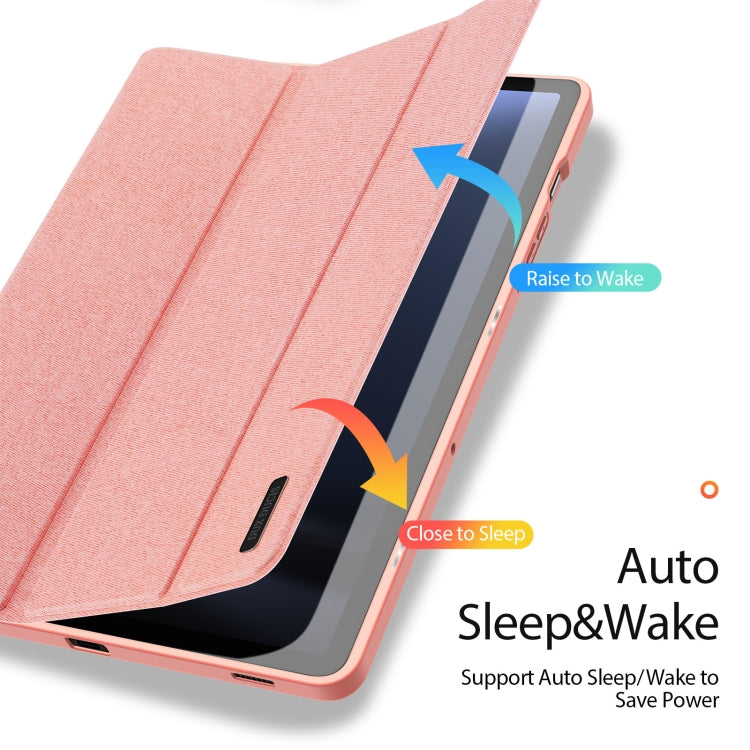 For Samsung Galaxy Tab S9 FE / S10 FE DUX DUCIS Domo Series Magnetic Flip Leather Tablet Case(Pink) - Galaxy Tab S9 FE by DUX DUCIS | Online Shopping UK | buy2fix