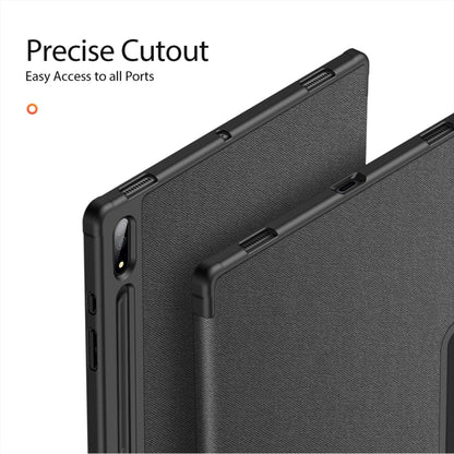 For Samsung Galaxy Tab S10 Ultra DUX DUCIS Domo Series Magnetic Flip Leather Tablet Case(Black) - Tab S10 Ultra Cases by DUX DUCIS | Online Shopping UK | buy2fix