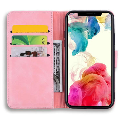 For iPhone Air Mandala Embossed Dual-Fold Calf Leather Phone Case(Pink) - iPhone Air Cases by buy2fix | Online Shopping UK | buy2fix