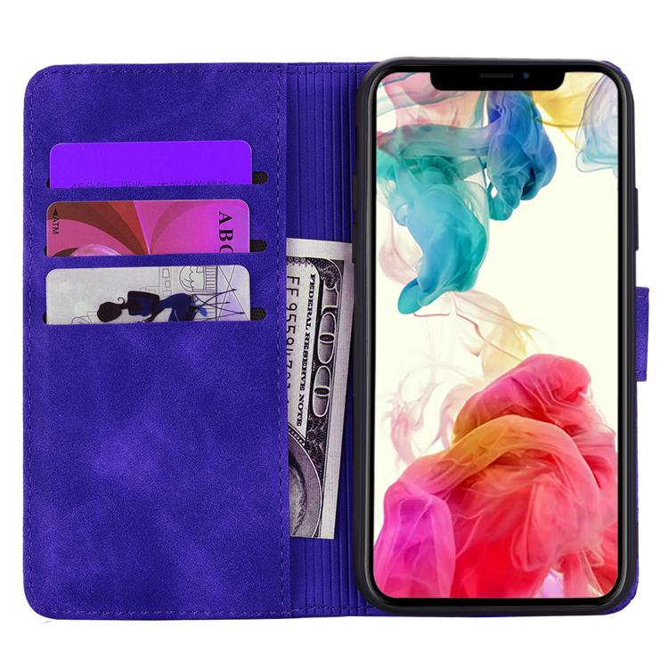 For iPhone Air Mandala Embossed Dual-Fold Calf Leather Phone Case(Purple) - iPhone Air Cases by buy2fix | Online Shopping UK | buy2fix