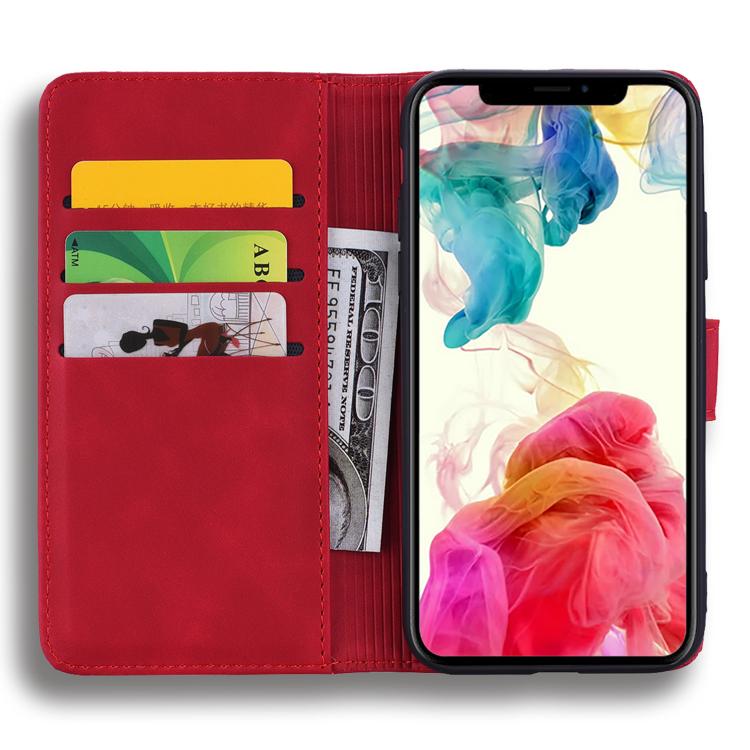 For iPhone Air Mandala Embossed Dual-Fold Calf Leather Phone Case(Red) - iPhone Air Cases by buy2fix | Online Shopping UK | buy2fix