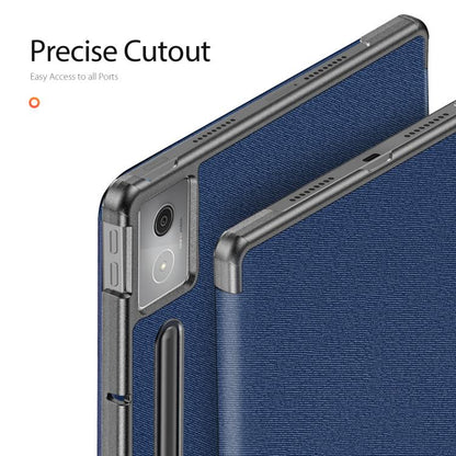 For Lenovo Idea Tab Pro DUX DUCIS Domo Series Magnetic Flip Leather Tablet Case(Blue) - Lenovo by DUX DUCIS | Online Shopping UK | buy2fix