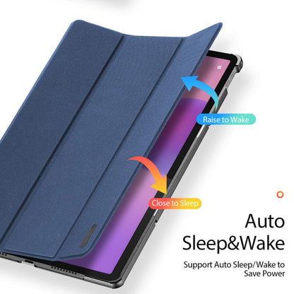 For Lenovo Idea Tab Pro DUX DUCIS Domo Series Magnetic Flip Leather Tablet Case(Blue) - Lenovo by DUX DUCIS | Online Shopping UK | buy2fix