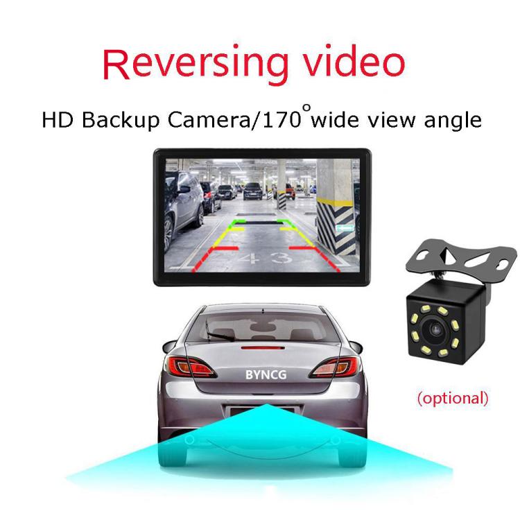 Car 7 inch IPS Portable Smart Screen Wireless Screen Projection Carplay Android Auto, with Reversing Camera(Black) - Car Monitor by buy2fix | Online Shopping UK | buy2fix