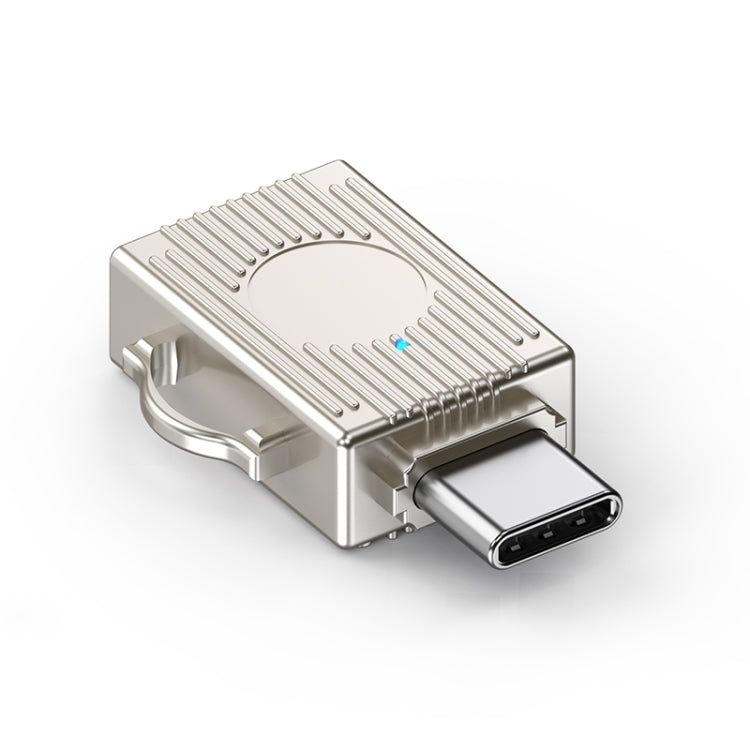 USB to USB-C / Type-C Multifunction Travel Case Shape Apapter(Light Gold) by buy2fix