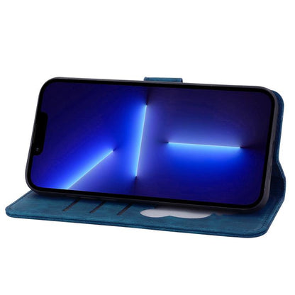 For iPhone Air Cartoon Sakura Cat Embossed Leather Phone Case(Royal Blue) - iPhone Air Cases by buy2fix | Online Shopping UK | buy2fix