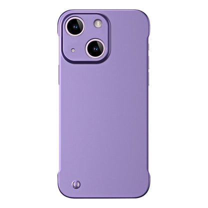 For iPhone 14 Frameless Metallic Paint Hybrid PC Phone Case(Deep Purple) by buy2fix
