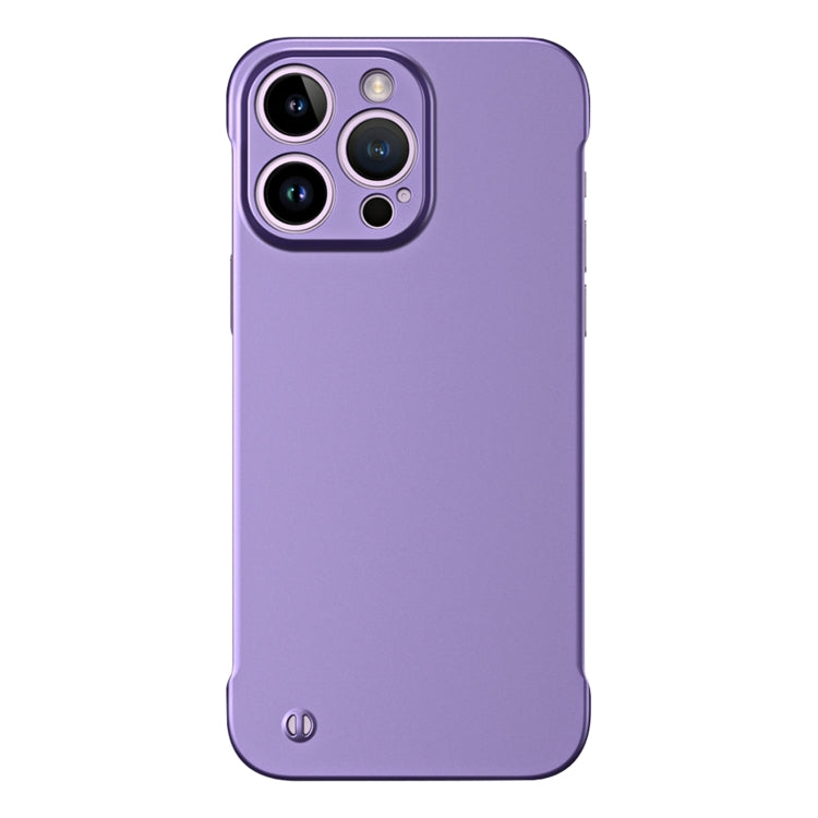For iPhone 13 Pro Max Frameless Metallic Paint Hybrid PC Phone Case(Deep Purple) by buy2fix