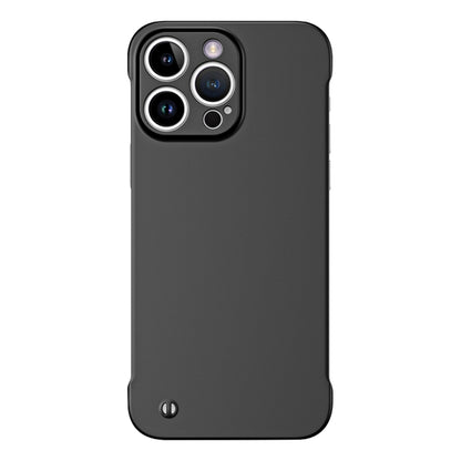 For iPhone 13 Pro Frameless Metallic Paint Hybrid PC Phone Case(Matte Black) by buy2fix