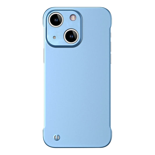 For iPhone 13 Frameless Metallic Paint Hybrid PC Phone Case(Sierra Blue) by buy2fix