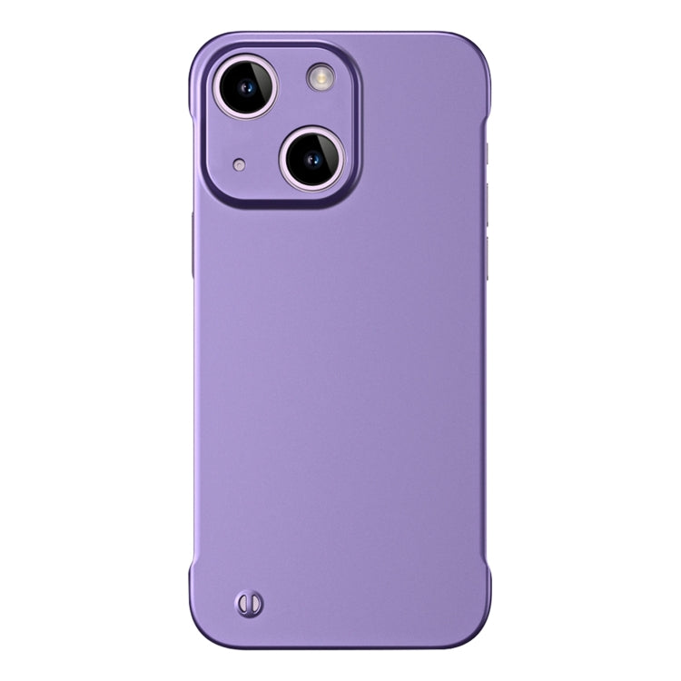 For iPhone 13 Frameless Metallic Paint Hybrid PC Phone Case(Deep Purple) by buy2fix